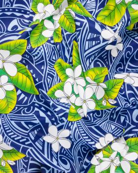 Polynesian fabric MANA Blue - Tissushop